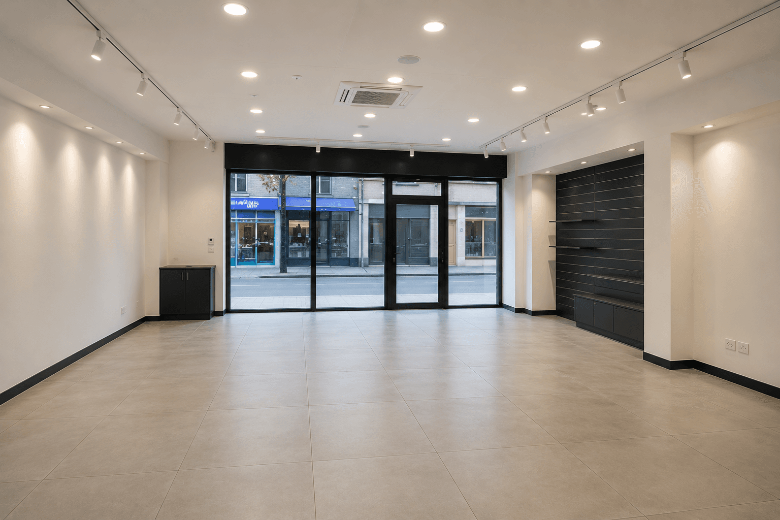 Espace commercial aménagé.